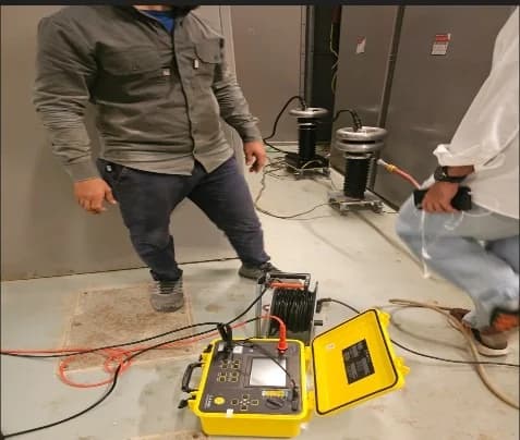 High-voltage cable testing — DMS fieldwork archive
